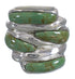 Turquoise Inlay Authentic Sterling Silver Southwestern Ring Size 8-1/4 AX87367